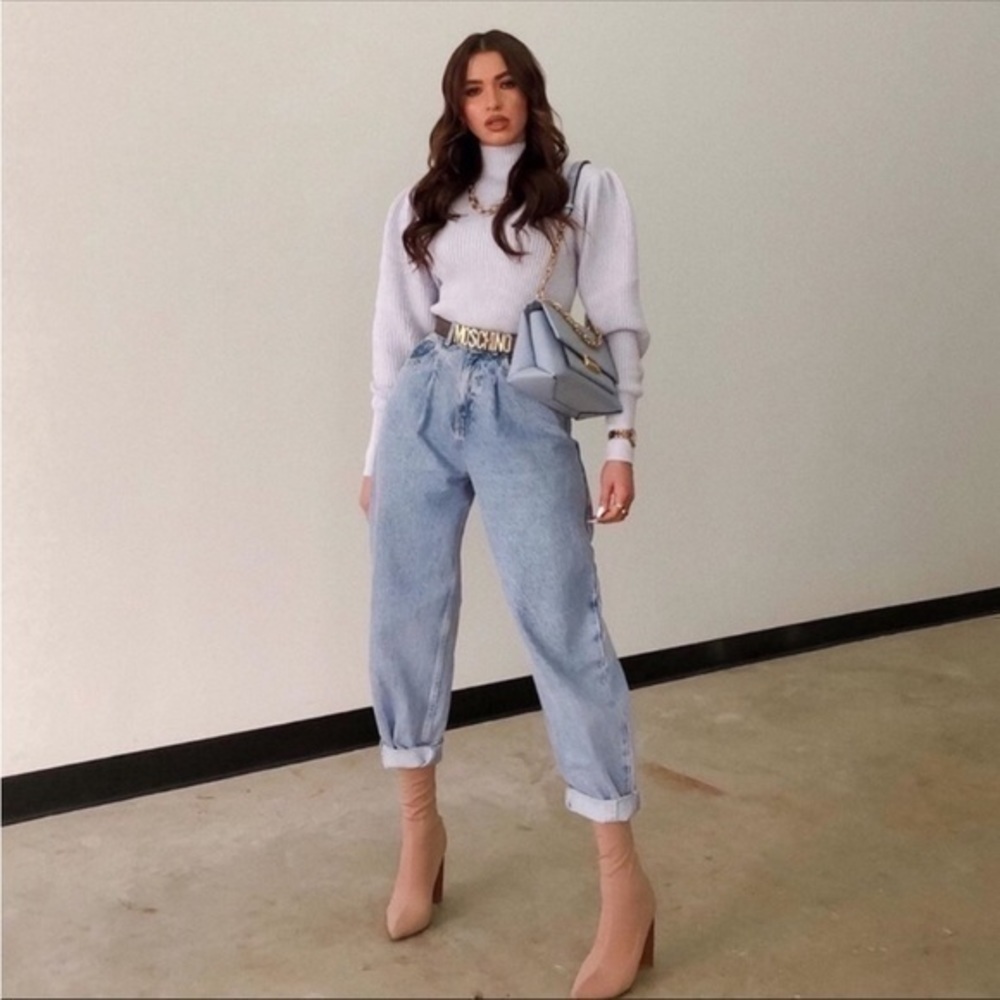 ZARA PAPERBAG JEANS TRF 8727 064